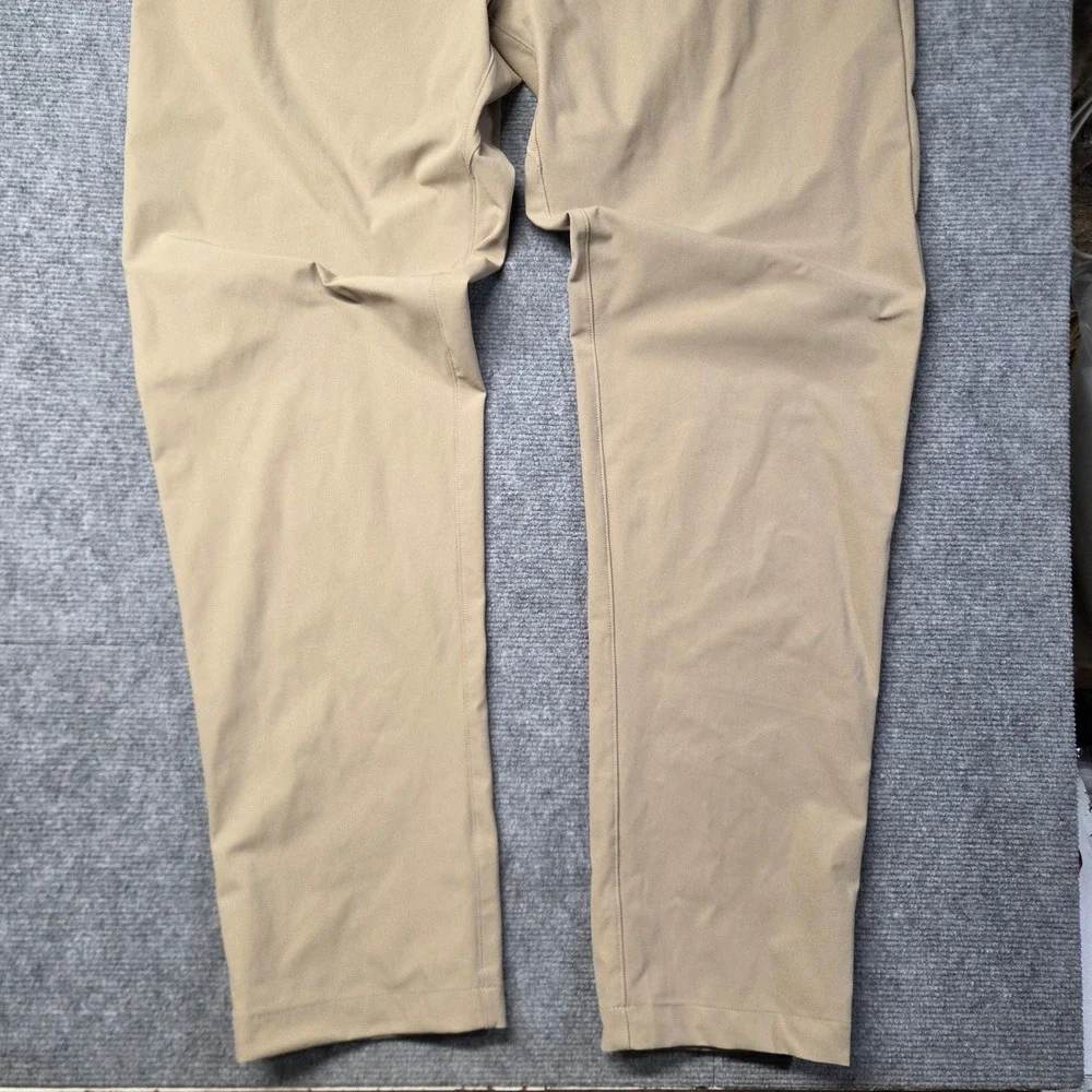 Lululemon Commission Golf Pants Mens 38 Khaki Tan 33 Inseam Technical Trousers